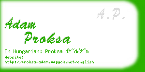 adam proksa business card